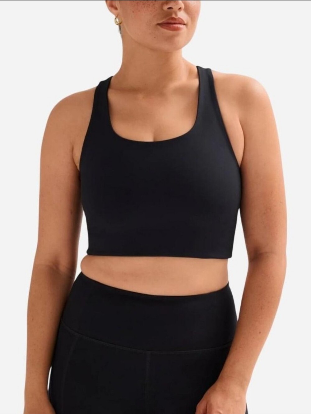 Girlfriend Collective Paloma Racerback Bra Black Size Medium